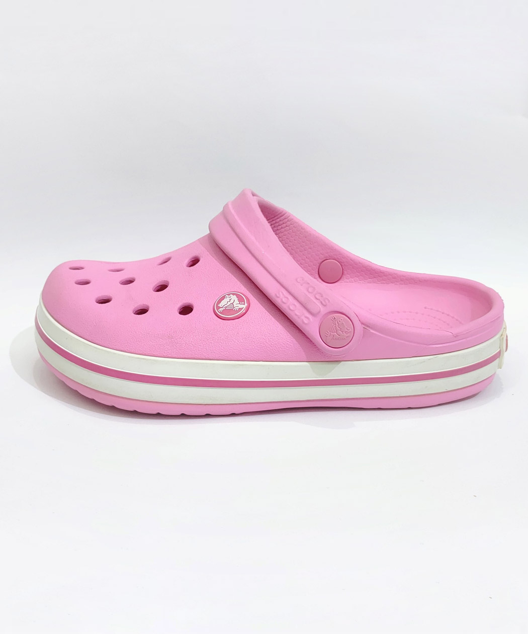 Iconic Comfort Pink White Clogs 1